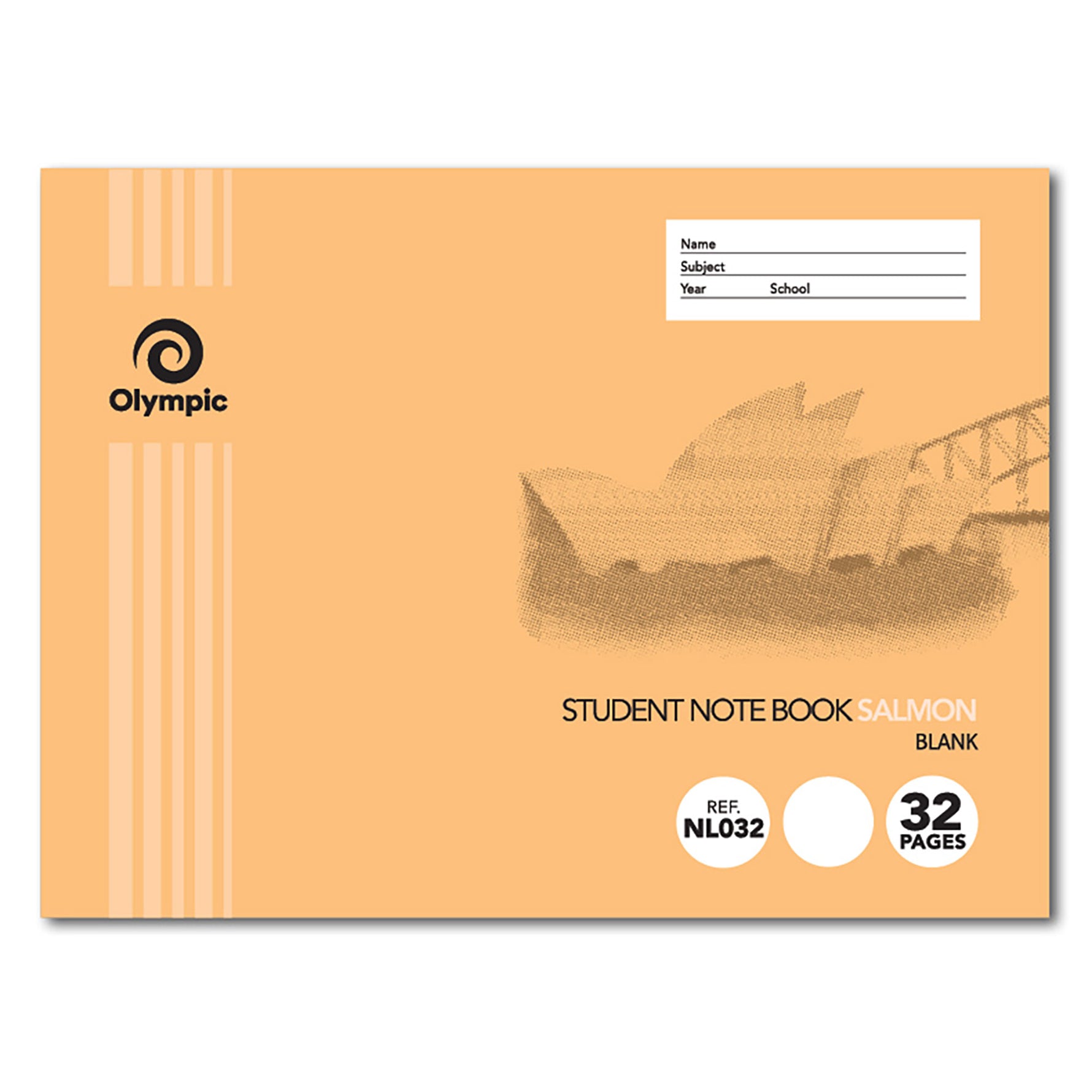Olympic Exercise Book NSW Student Book 175x240 32-page Salmon (Pack 20)