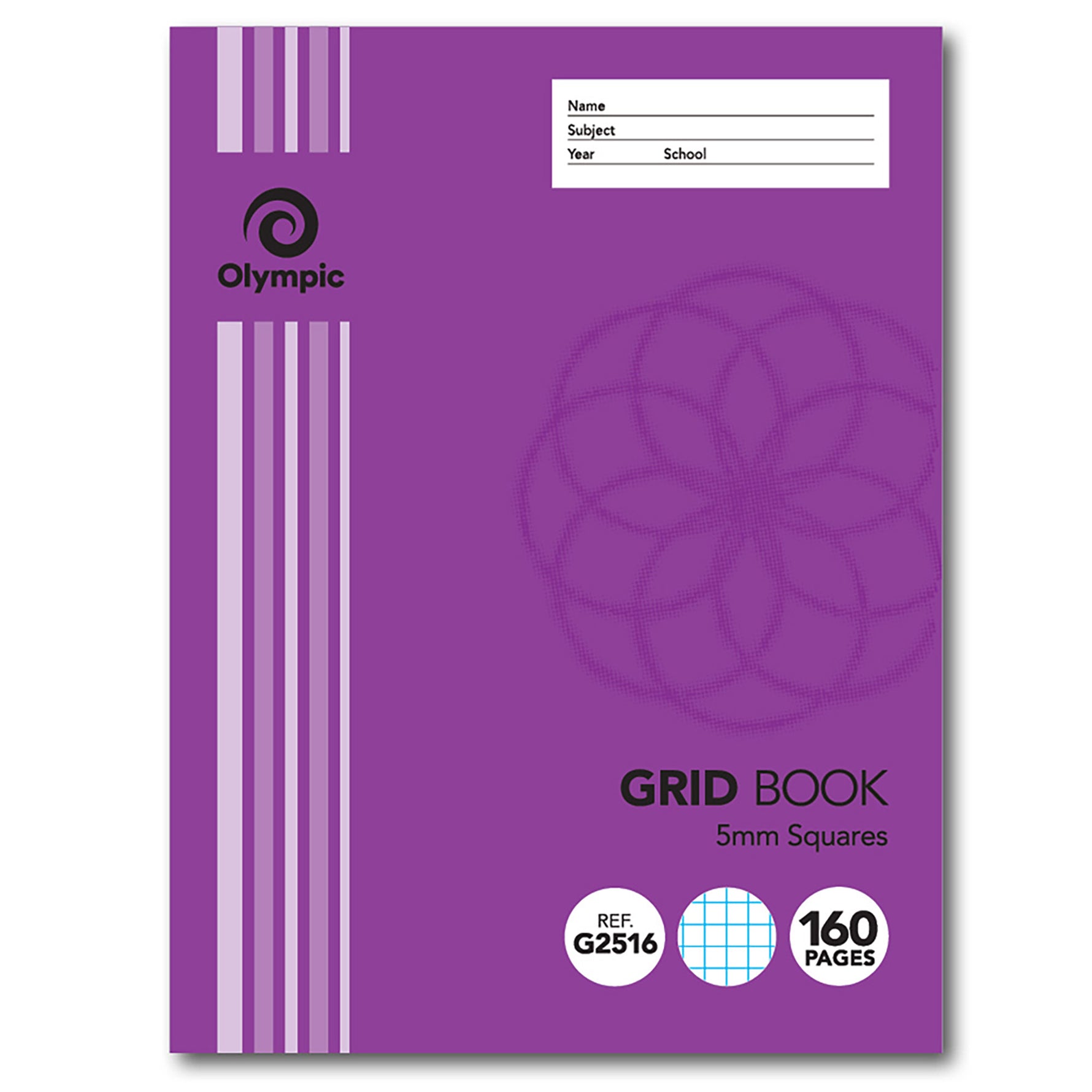 Olympic Exercise Book 225x175 5mm Grid 160-page (Pack 10)
