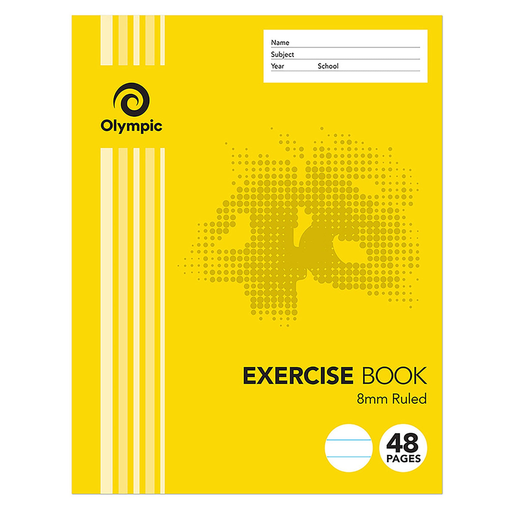 Olympic Exercise Book 225x175mm 8mm Ruled 48-page (Pack 20)