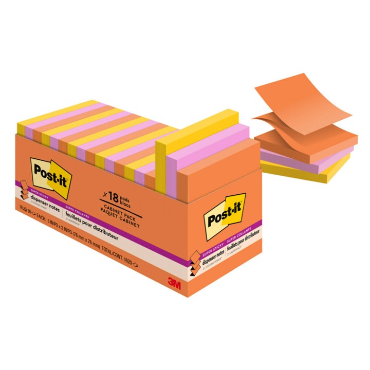 3M Notes Pop Up 76x76mm R330-18SSAU-CP RIO/ENERGYB PK18 (Each)