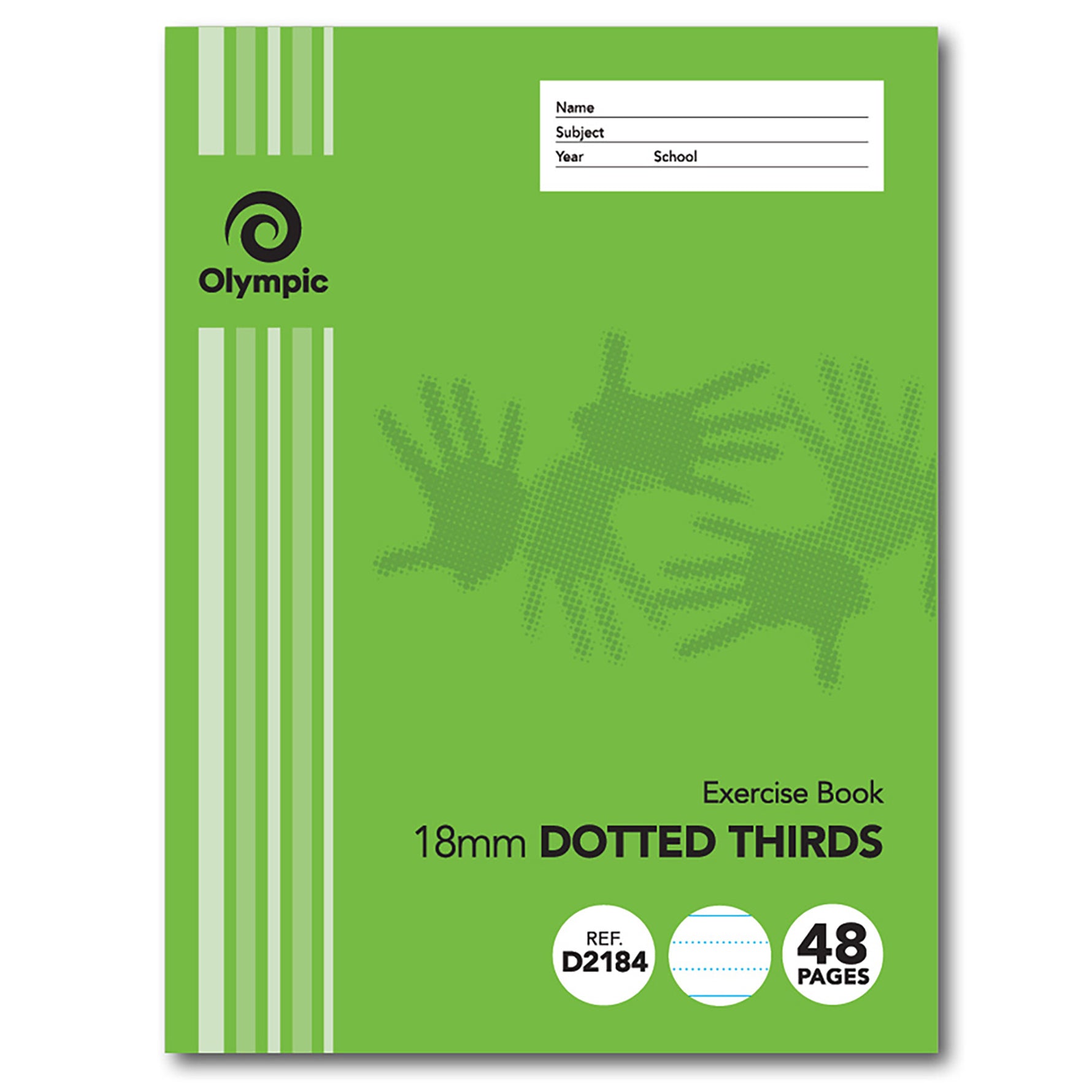 Stripe Exercise Book 48-page 18mm D/3RDS (Pack 20)