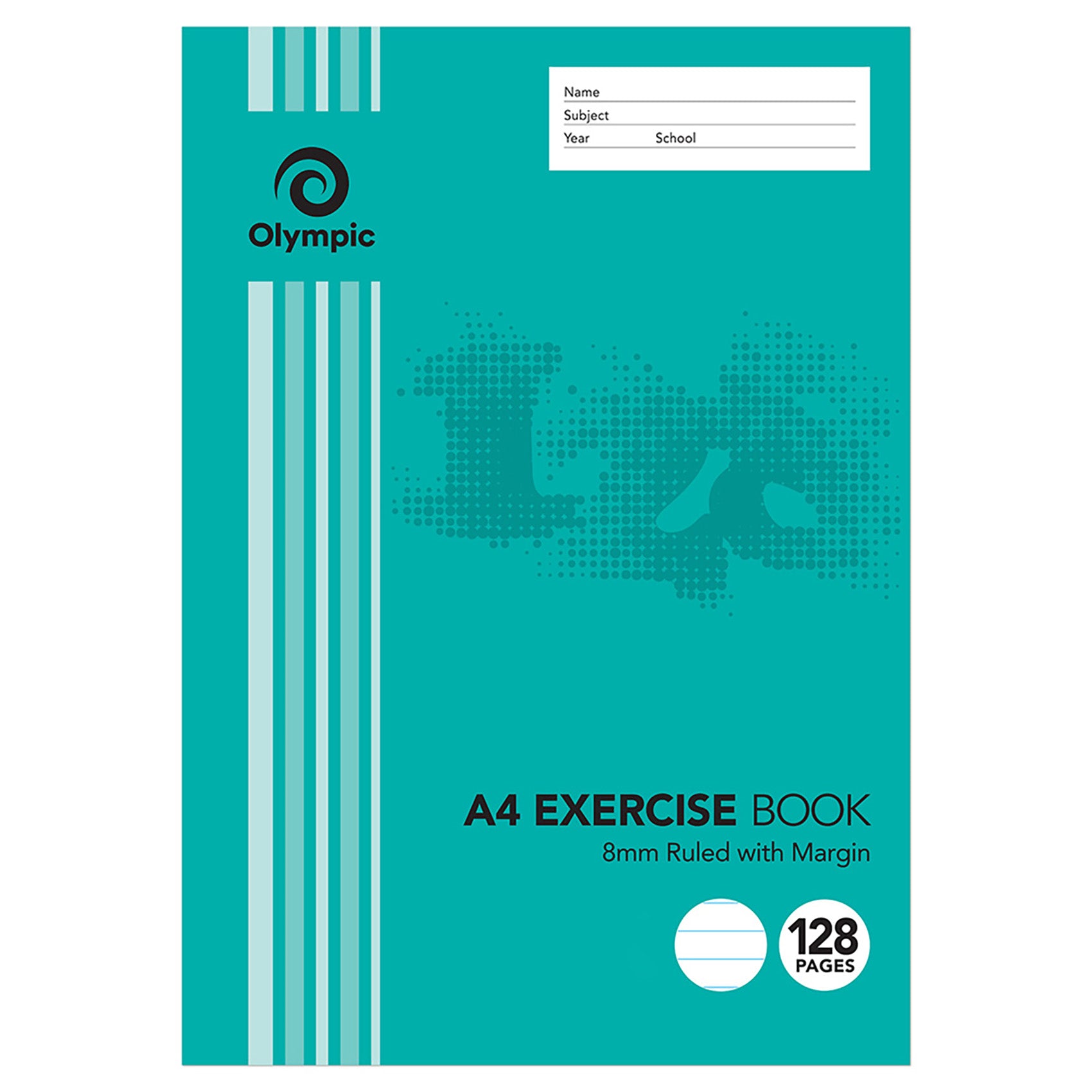 Olympic Exercise Book A4 8mm Ruled 128-page (Pack 10)