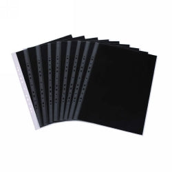 Marbig Display Book Pocket Refills 10'S A3 Black Inserts (Each)
