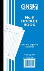 Docket Book 559 8x5 No.8 Duplicate 50LF (Pack 10)