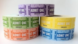 Tickets Admit One BSG 1000/ROLL PK5 (Each)