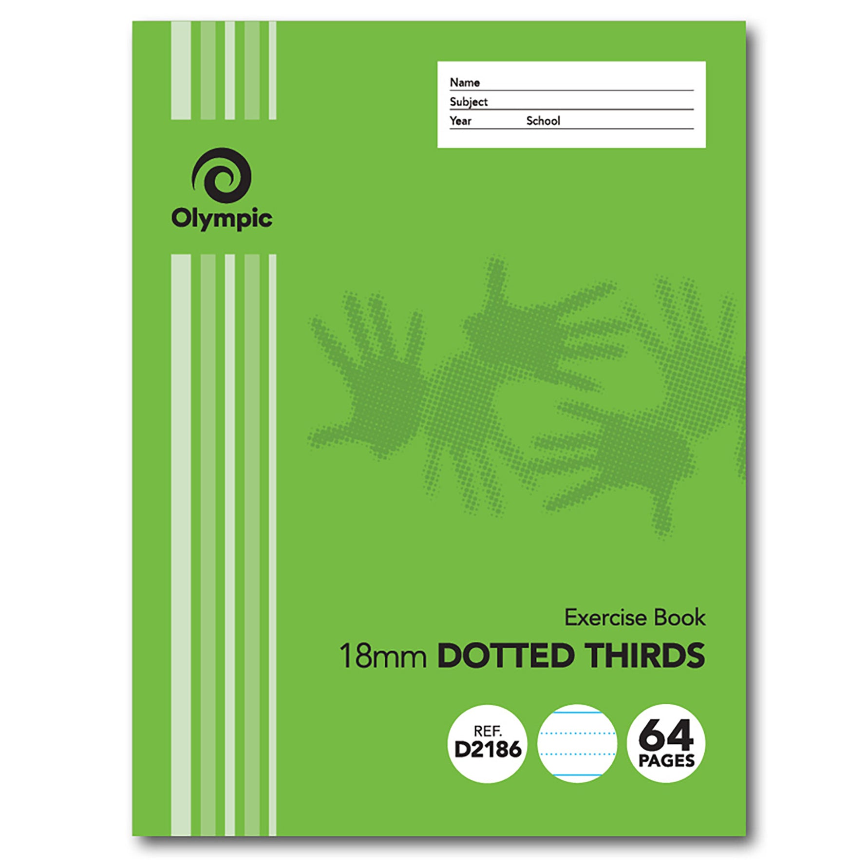 Stripe Exercise Book 64-page 18mm D/3RDS (Pack 20)