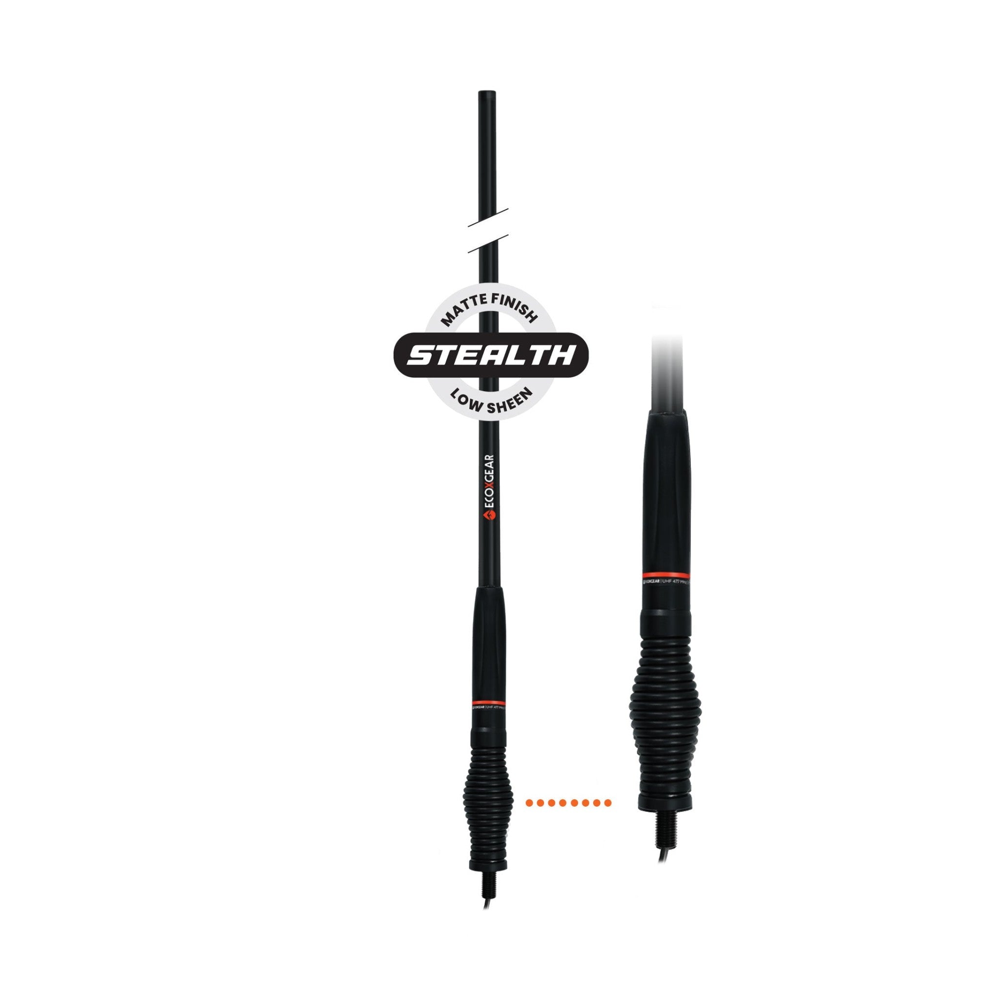 ECOXGEAR ATRDM660ST-2PK Medium Duty Radome UHF Antenna Twin Whip Pack – Stealth Matte
