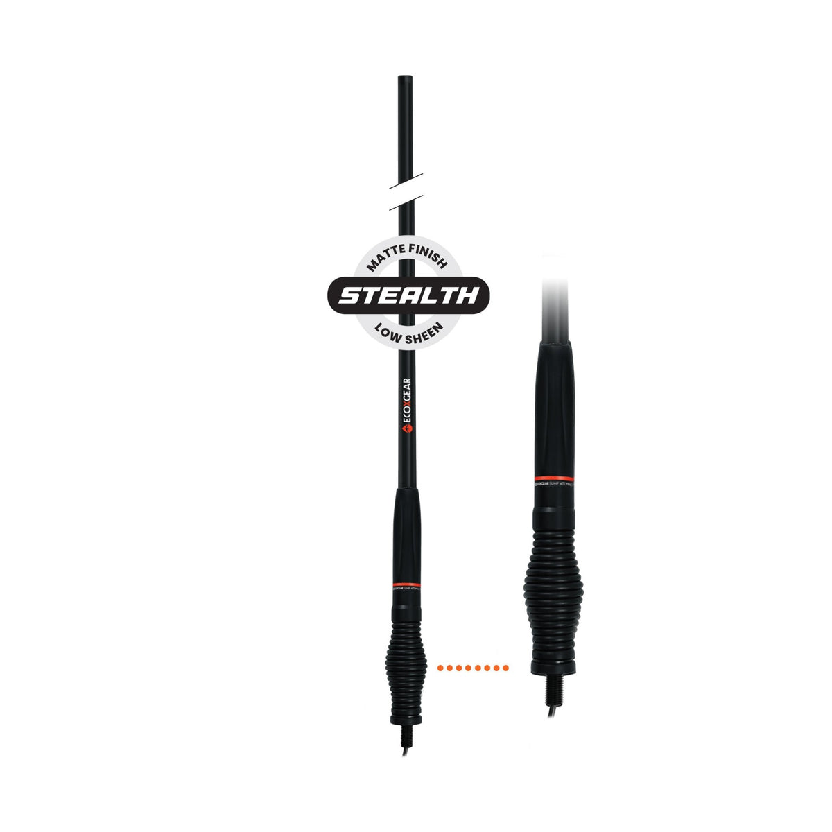 ECOXGEAR ATRDM660ST-2PK Medium Duty Radome UHF Antenna Twin Whip Pack – Stealth Matte