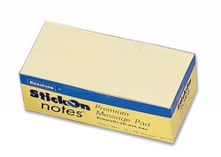 Beautone Stick On Notes 38x50 Yellow PK12 (Each)