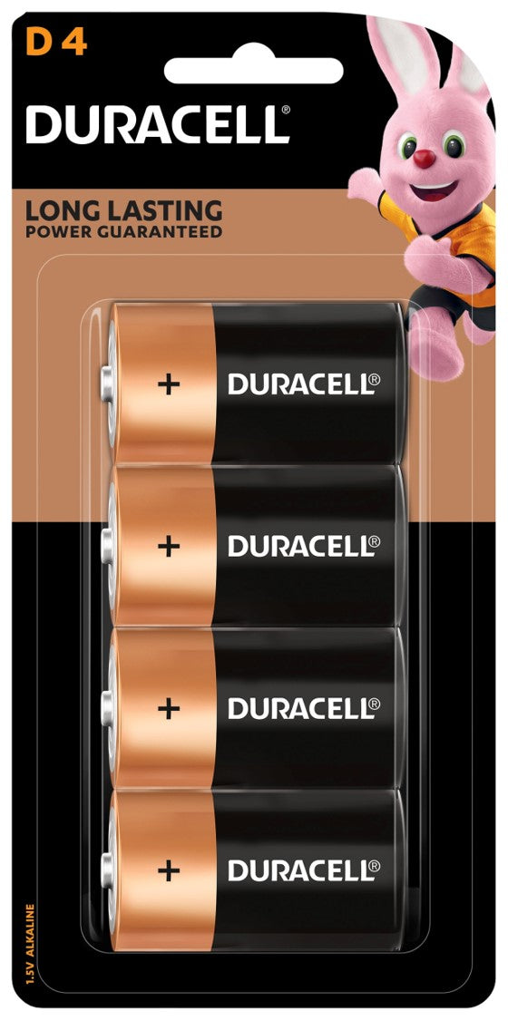 Duracell Battery Alkaline D BP4 (Each)