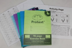Protext Exercise Book 225x175mm 8mm Ruled PP Cover 96-page Crocodile (Pack 10)