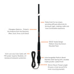 ECOXGEAR ATRDM660ST-2PK Medium Duty Radome UHF Antenna Twin Whip Pack – Stealth Matte