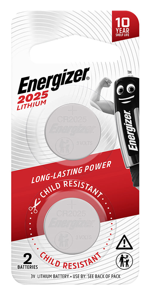 Energizer Battery CR2025 Calculator/Games PK2 (Each)