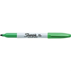 Sharpie Marker Permanent Fine 1.0mm Green Bx12 (Each)