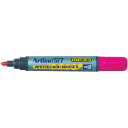 Artline Marker Whiteboard 577 3mm Bullet Nib Pink (Box 12)