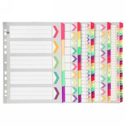 Marbig Dividers A4 Manilla Fluoro 31 Tab (Each)
