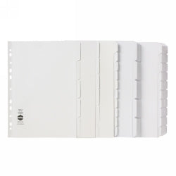Marbig Dividers A4 Manilla 5 Tab Reinforced Strip White (Each)