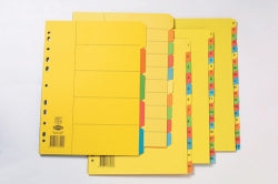 Marbig Dividers A4 Manilla Brights 1-12 (Each)