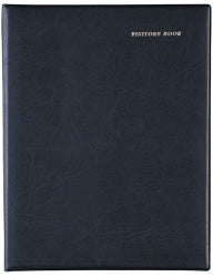 Debden Visitors Book A4 Short Wiro 64LF PVC Black (Each)