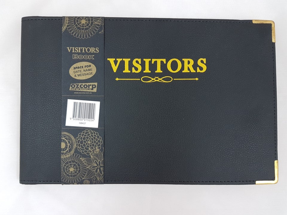 Ozcorp Visitors Book Black (Each)