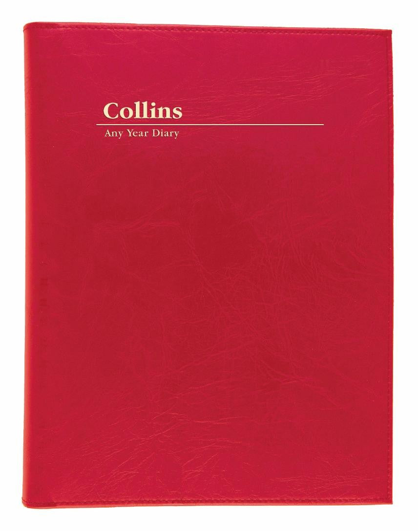 Collins Diary Any Year A5 Vanessa Dtp Red (Each)