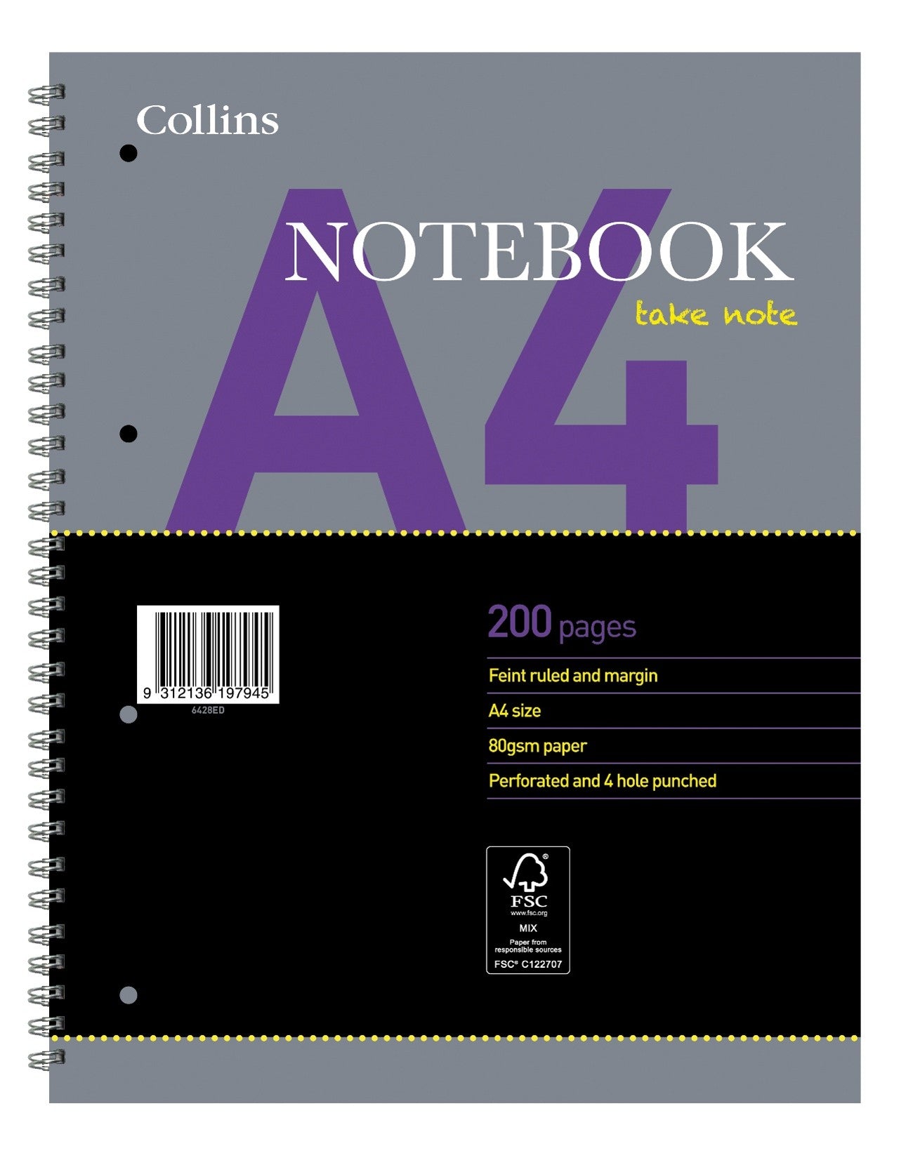 Collins Notebook A4 6428ED Ruled 200 Pages 80GSM (Each)