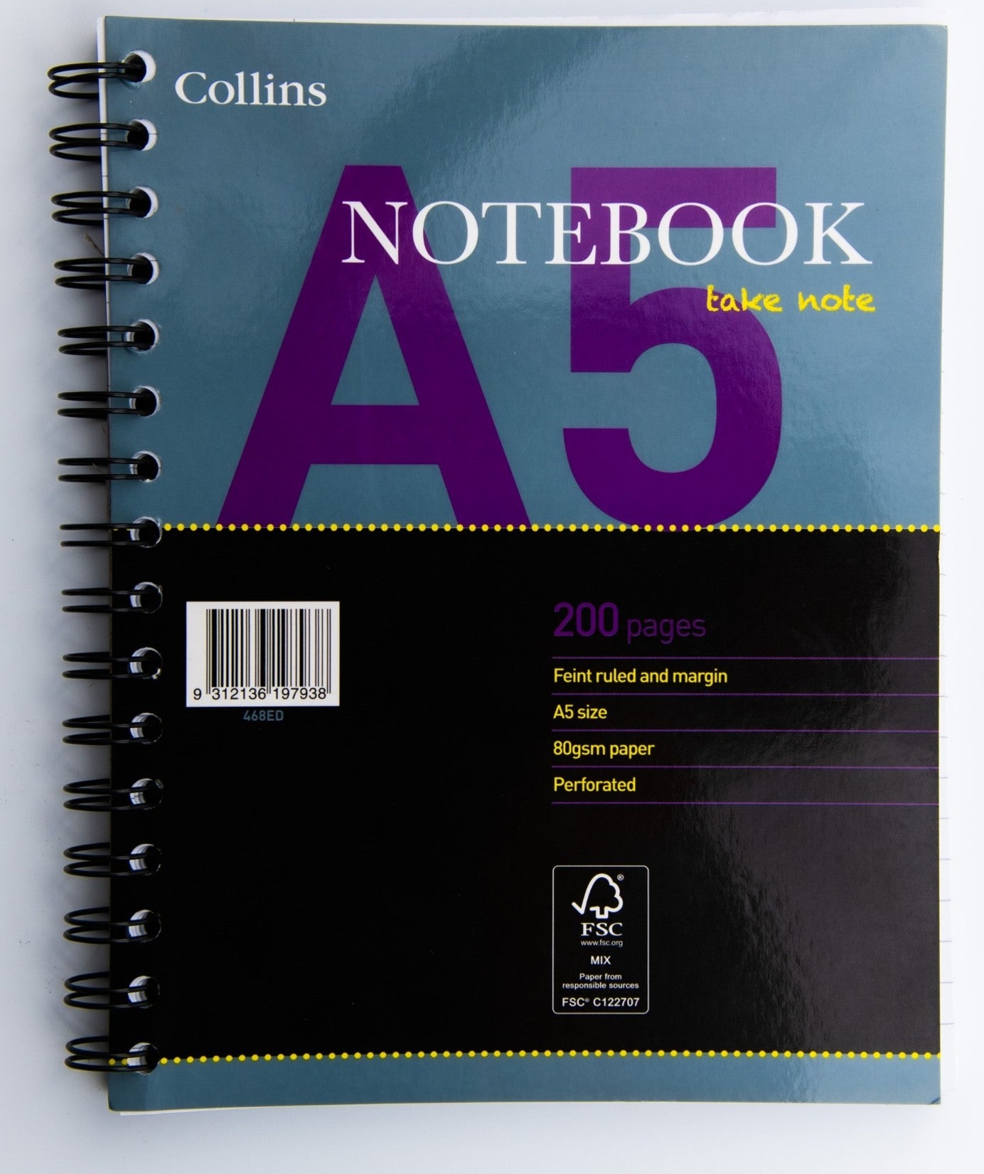Collins Notebook A5 468ED Ruled 200 Pages 80GSM (Each)