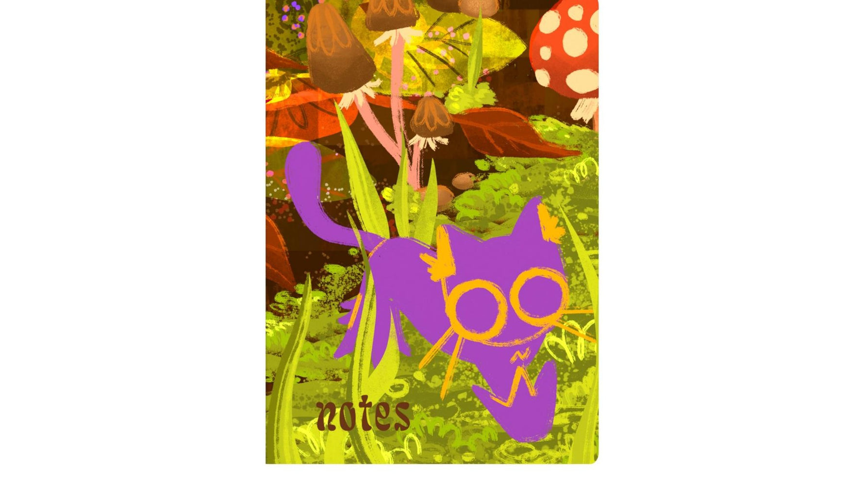 Collins Notebook A5 Cat Ruled Recycled Mushroom (Each)