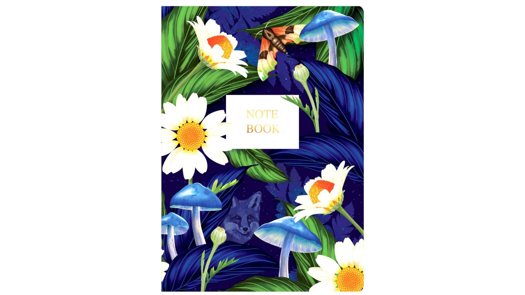 Collins Notebook A5 Down The Garden Path Ruled Recycled Navy (Each)