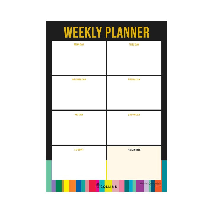 Collins Notepad A4 Edge Rainbow Weekly Pad (Each)