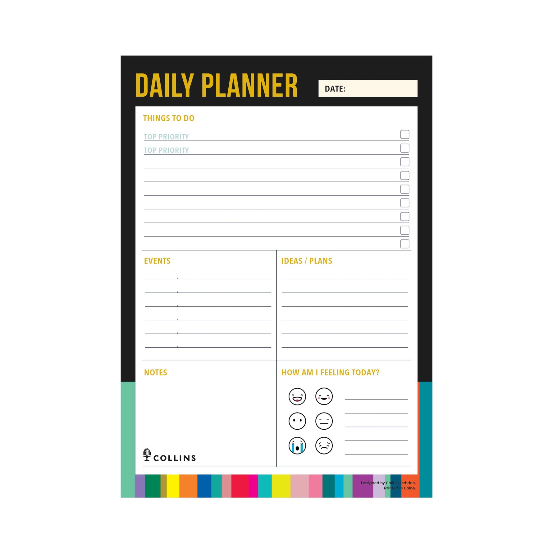 Collins Notepad A5 Edge Rainbow Daily Pad (Each)