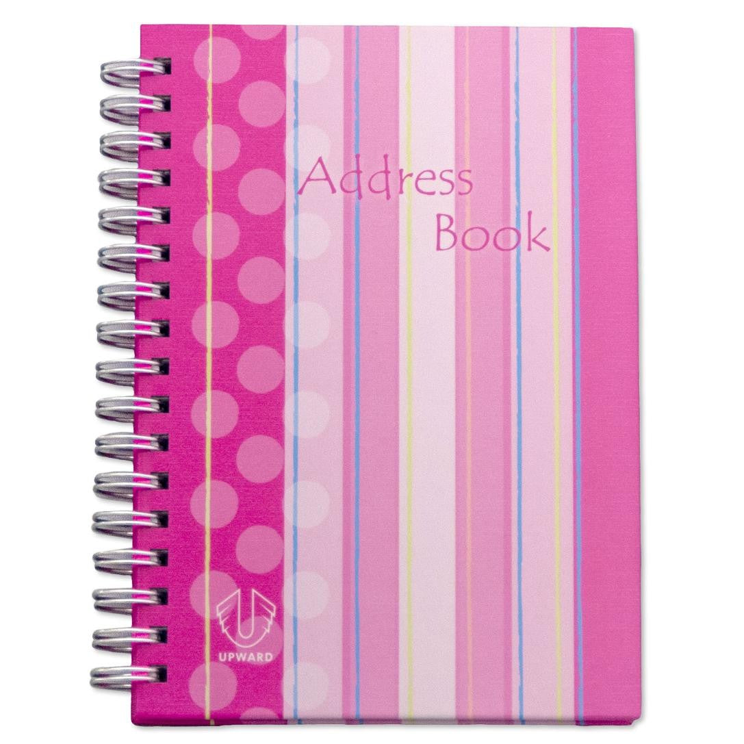 Upward Address Book A6 Wiro Gloss Cover Assorted (Each)