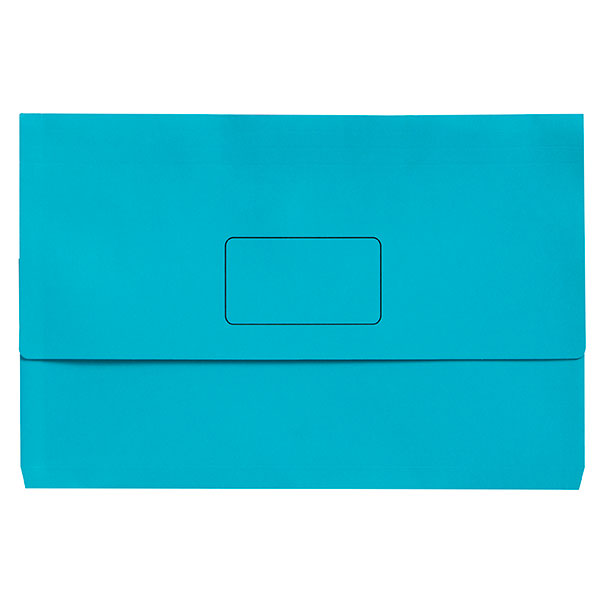 Marbig Document Wallet Slimpick Foolscap Marine PK10 (Each)