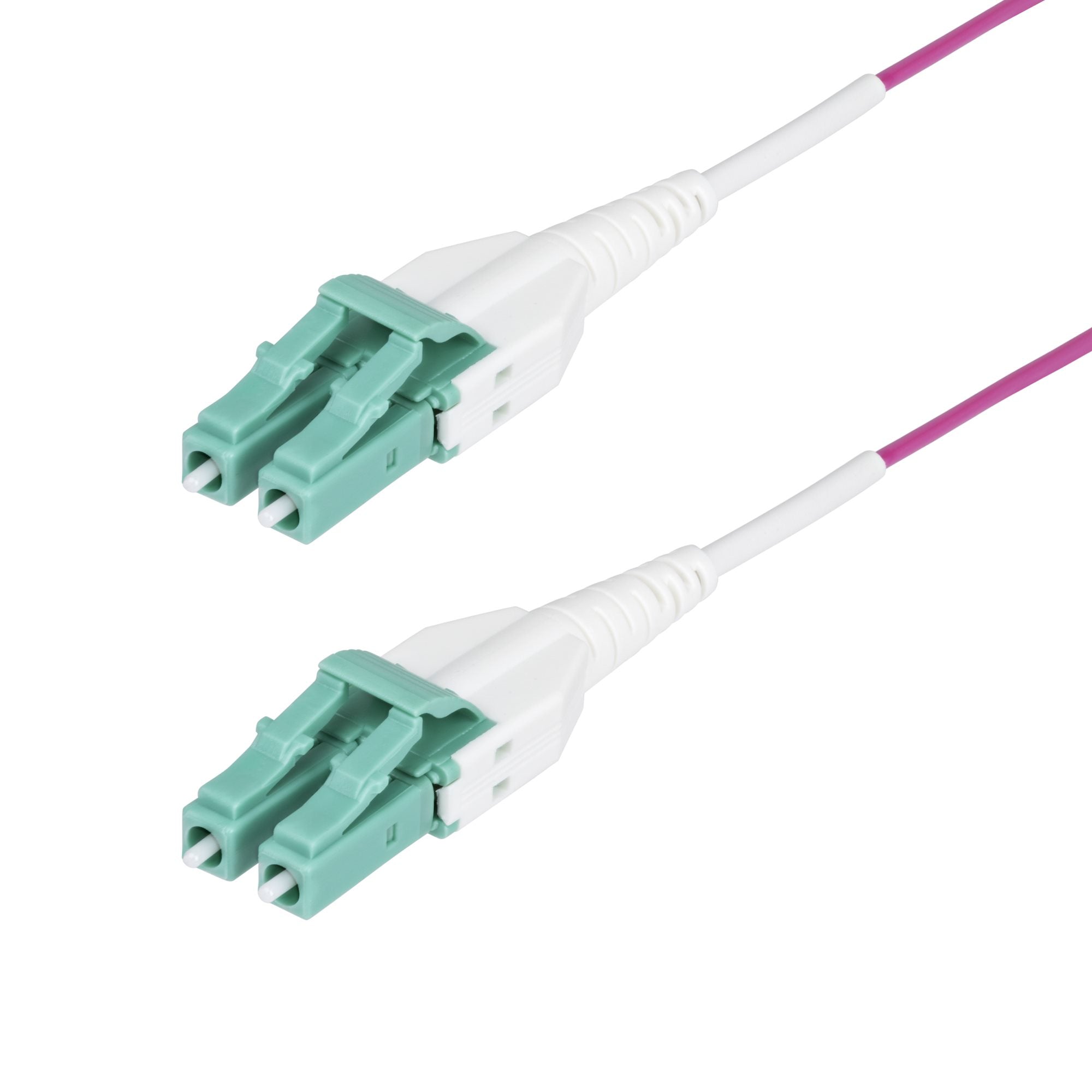 StarTech.com 50m (164ft) LC to LC (UPC) OM4 Multimode Fiber Optic Cable, Erika Violet, 50/125µm, 40G/100G, LOMMF/VCSEL, Uniboot Fiber Jumper Cord, OFNR Riser Rated