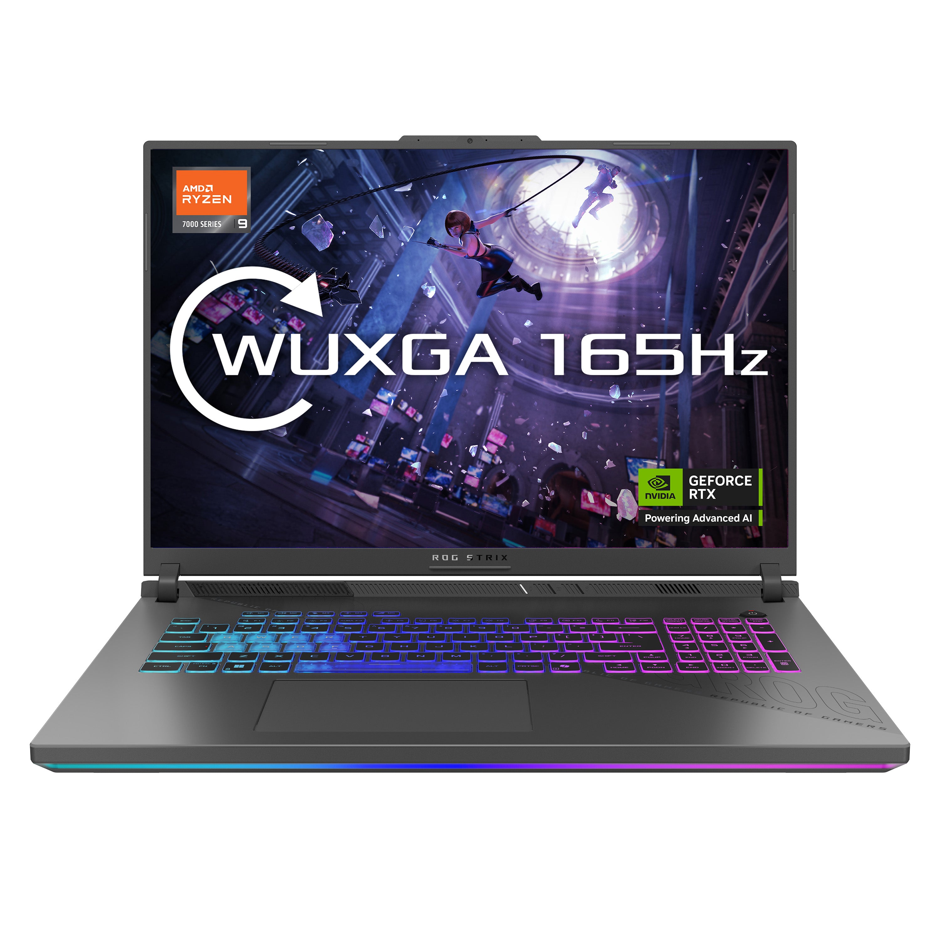 ASUS ROG Strix G16 G614PR-RV016W AMD Ryzen™ 9 7940HX Laptop 40.6 cm (16") WUXGA 16 GB DDR5-SDRAM 1 TB SSD NVIDIA GeForce RTX 5070 Ti Wi-Fi 6E (802.11ax) Windows 11 Home Black, Grey