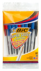 Bic Pen Cristal Super Saver Medium Assortedd 10'S (Each)