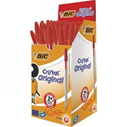 Bic Pen Ballpoint Cristal Original Medium Red Bx50 (Each)