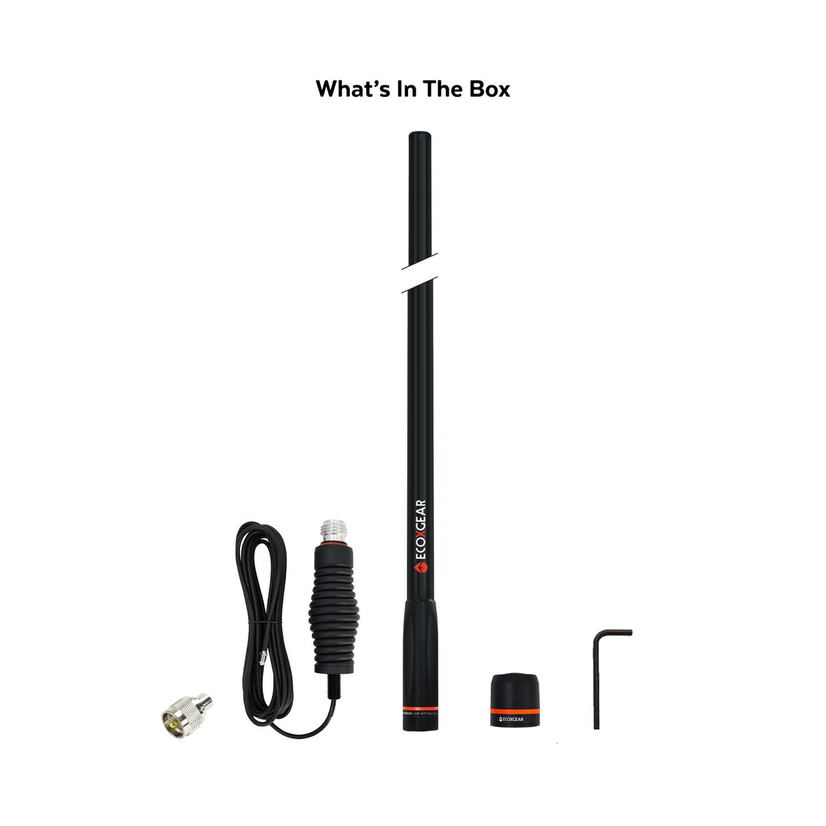 ECOXGEAR ATRD660ST-2PK Heavy Duty Radome UHF Antenna Twin Whip Pack – Stealth Matte
