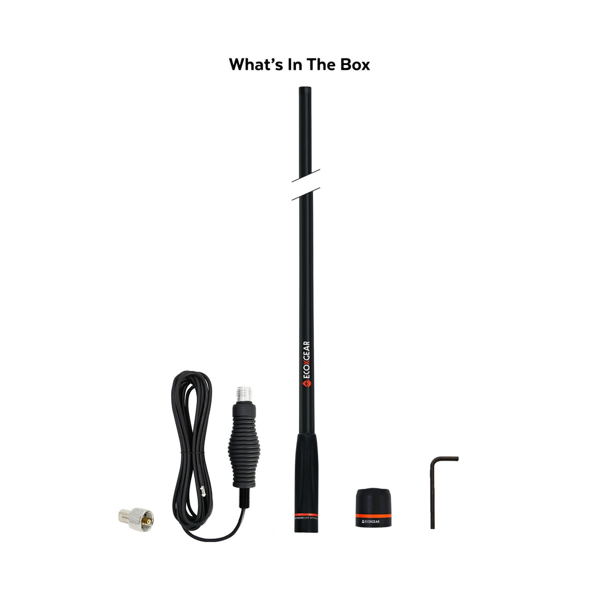 ECOXGEAR ATRDM660ST-2PK Medium Duty Radome UHF Antenna Twin Whip Pack – Stealth Matte