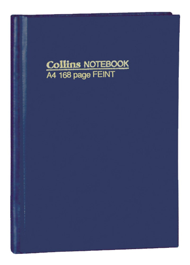 Collins Notebook A4 Short Feint Navy Blue 168-page 250x200 (Each)