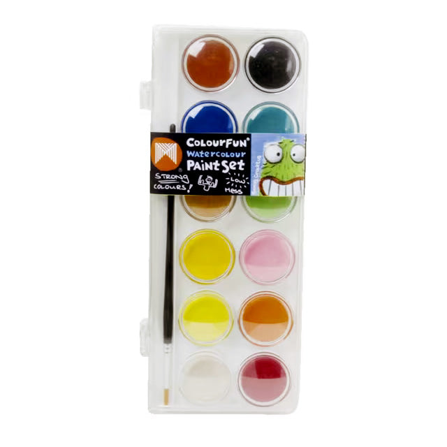 Micador Paint Watercolour Palette With Brush 12'S (Each)
