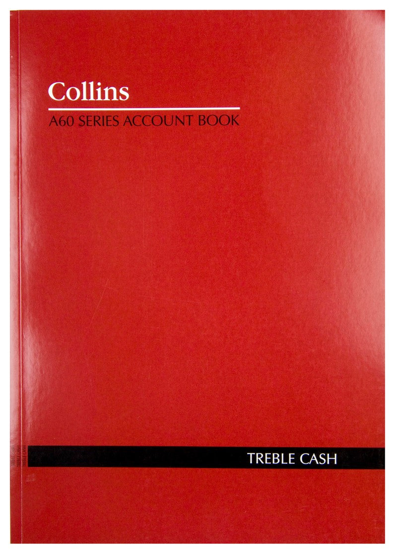 Collins Account Book A60 Treble Cash (Each)