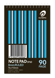 Olympic Notebook SP60 A7 Spiral T/O (Pack 20)
