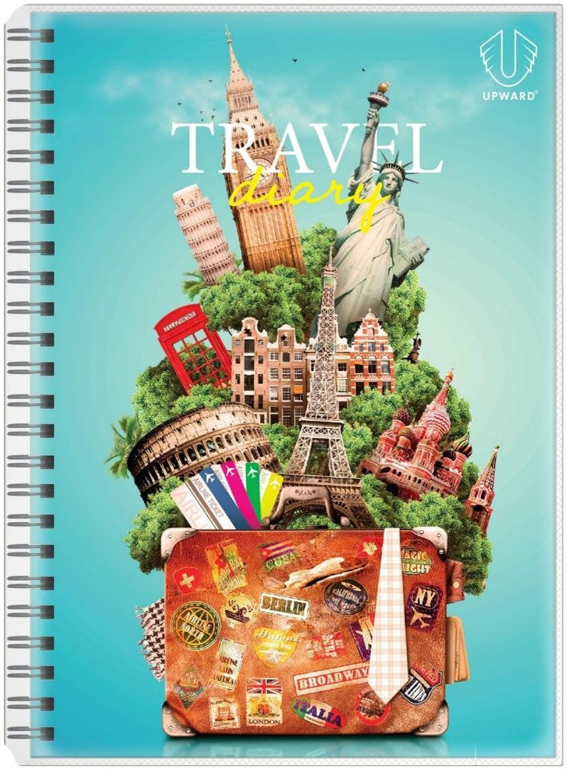 Upward Travel Diary A5 Landmarks Wiro Bound Undated Dtp (Each)
