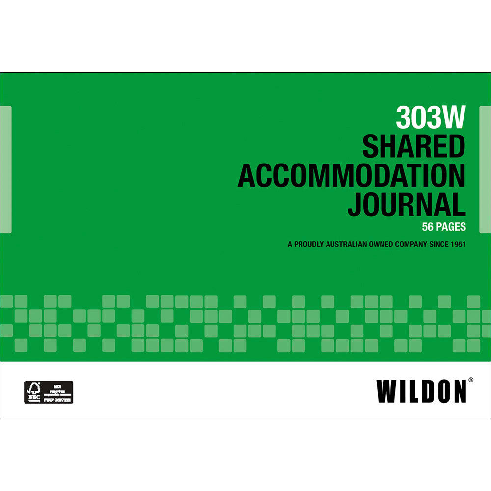 Wildon Accommodation Book A4 Landscape 56 Pages (Each)
