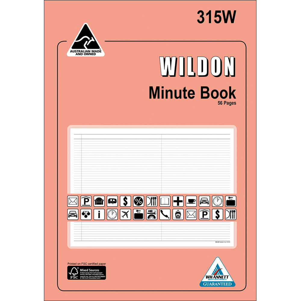 Wildon Account Book A4 Minute Book (Each)