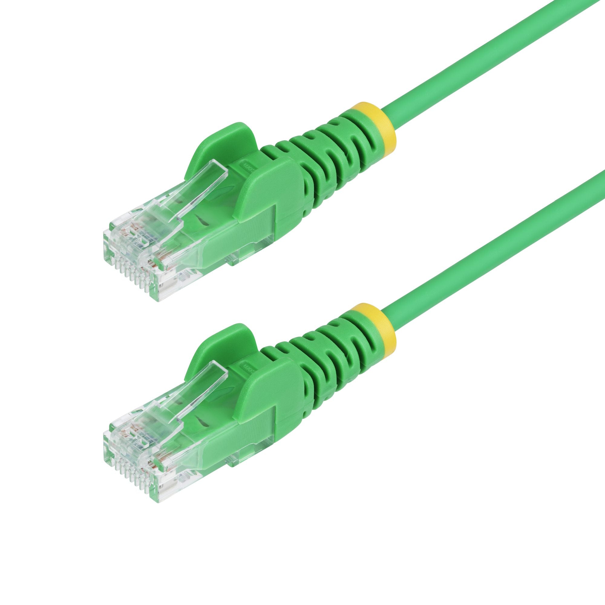 StarTech.com 2m Green Slim CAT6 Ethernet Cable, Snagless, 100W PoE, UTP, LSZH, 28AWG Pure Bare Copper Wire, Slim RJ45 Network Patch Cord w/Strain Reliefs, Fluke Tested