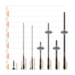 ECOXGEAR ATRD660ST-2PK Heavy Duty Radome UHF Antenna Twin Whip Pack – Stealth Matte