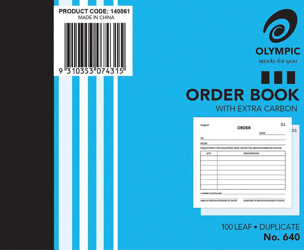 Olympic Order Book 640 Dup 5x4 (Each)