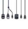 StarTech.com 2-Port Hybrid USB-C DisplayPort Cable KVM Switch, 4K 60Hz, Compact KVM with 6ft/1.8m USB-A/DisplayPort/Audio & 4ft/1.2m USB-C Integrated Host Cables, Bus Powered - Remote Push Button/Hotkey Switching